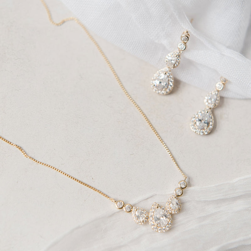 Sorbonne gold bridal jewellery set - Liberty in Love