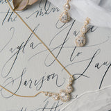 Sorbonne gold crystal teardrop pendant necklace - Liberty in Love