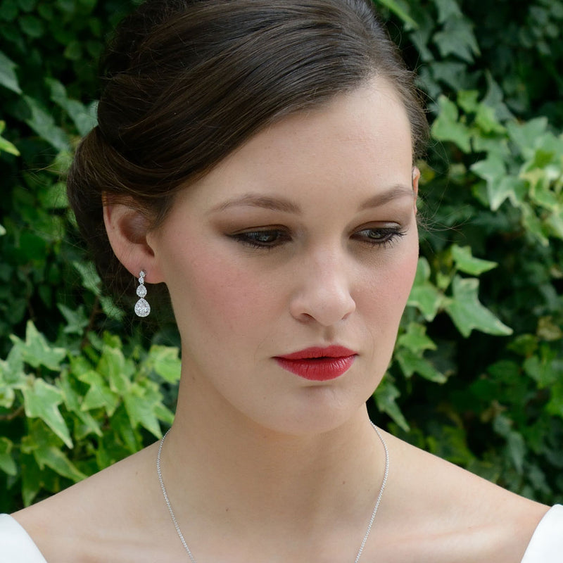 Sorbonne crystal teardrop earrings - Liberty in Love