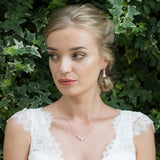 Sorbonne rose gold crystal teardrop pendant necklace - Liberty in Love