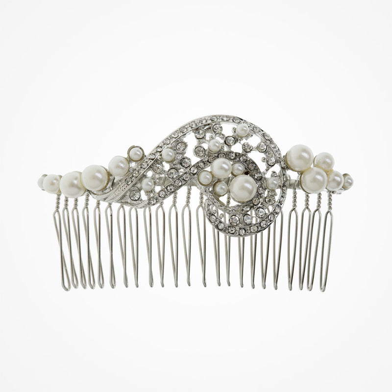 Sorrell pearl and crystal comb - Liberty in Love