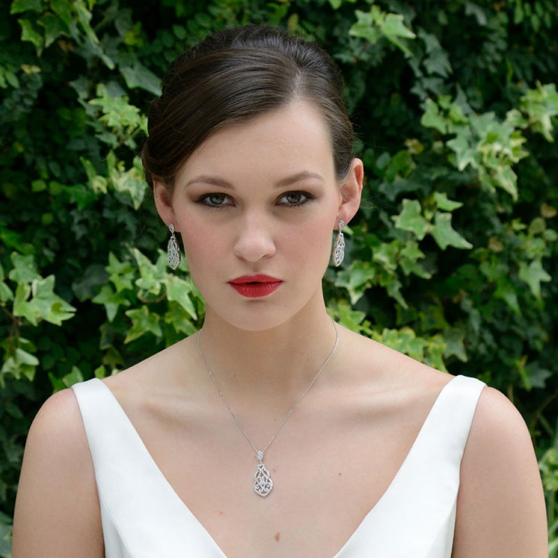 Sorrento cubic zirconia pendant necklace - Liberty in Love