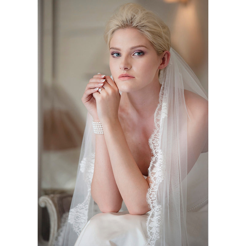 Spellbinder lace edged tulle veil - Liberty in Love