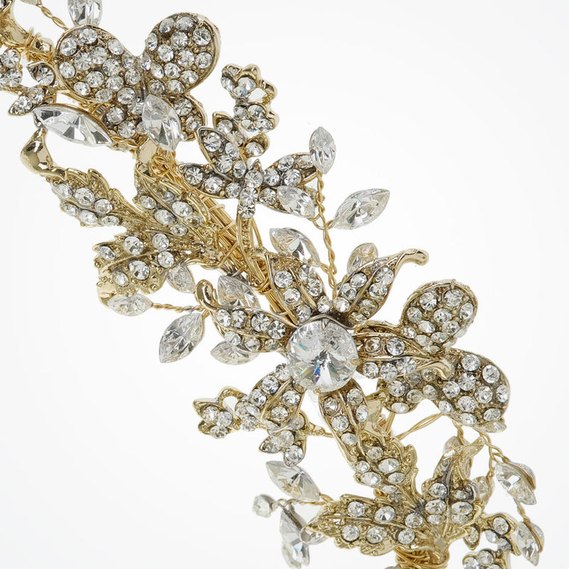 Stardust golden vine of flowers and leaves - Liberty in Love
