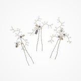Stargazer crystal embellished blossom hair pins - Liberty in Love