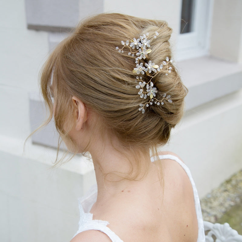 Stargazer crystal embellished blossom hair pins - Liberty in Love