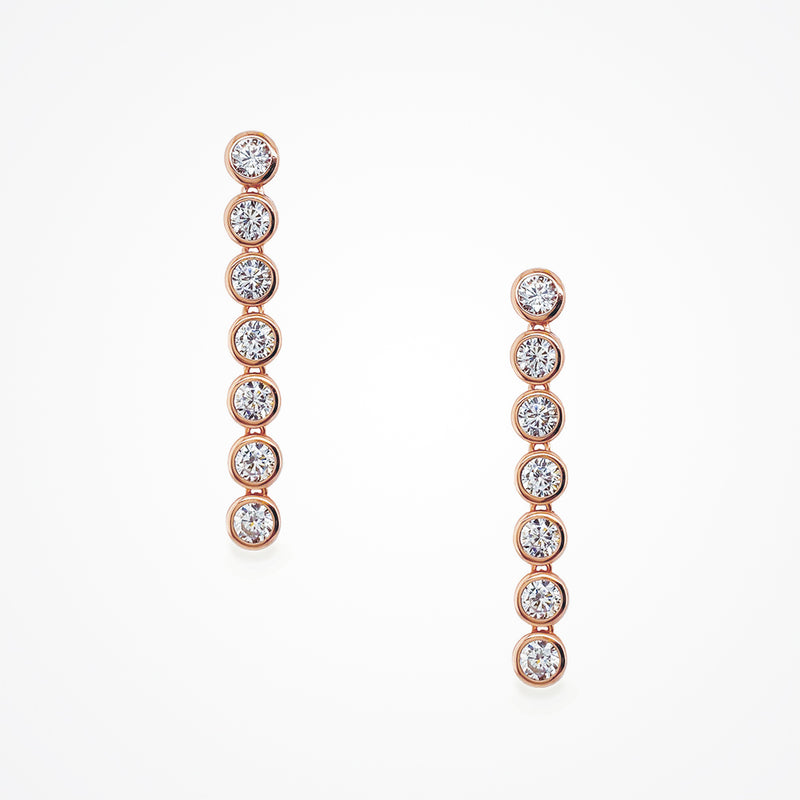 Storm zirconia crystal multi round drop earrings - Liberty in Love