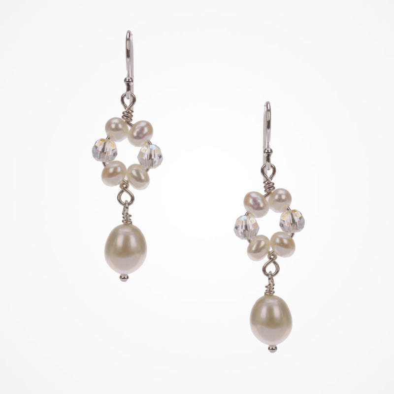Summer pearl and crystal earrings - Liberty in Love