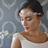 Sylvie pearl and crystal headpiece (or belt) - Liberty in Love