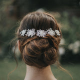 Tallulah line of pearl centred silver blossoms hair vine - Liberty in Love