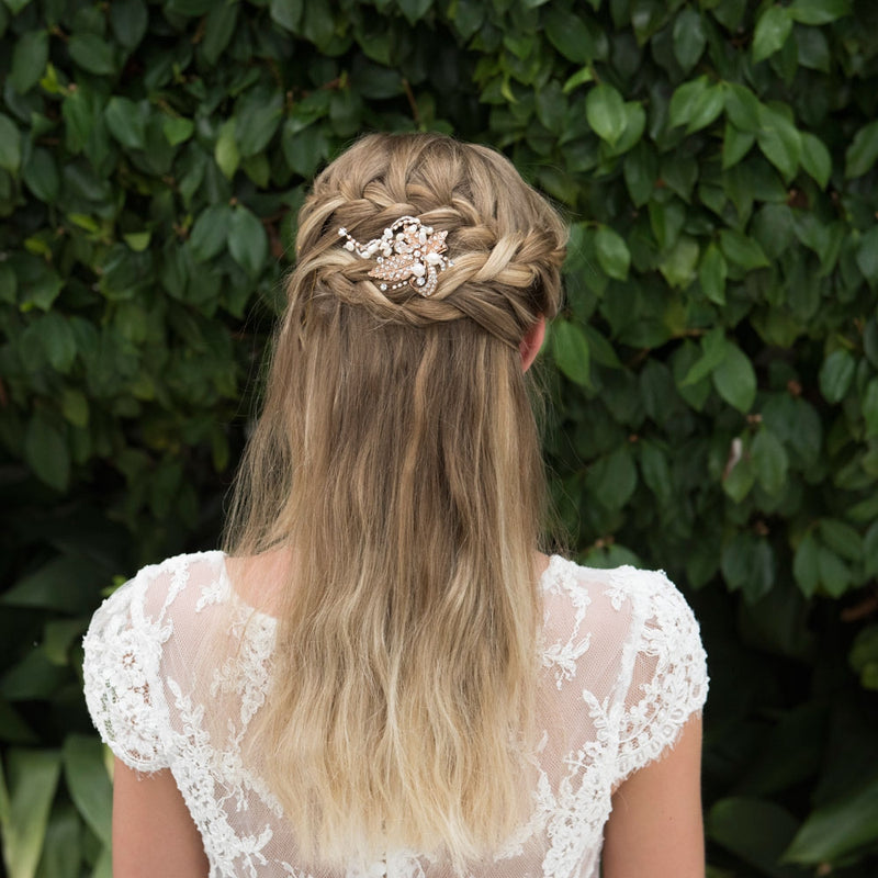 Tallulah rose gold floral hair clip - Liberty in Love
