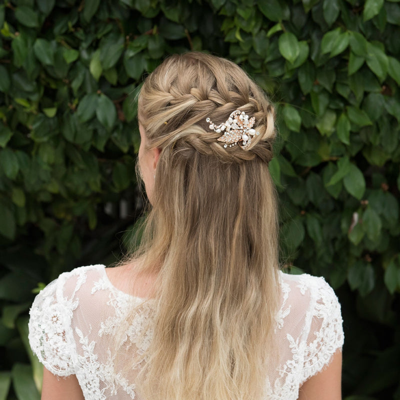 Tallulah rose gold floral hair clip - Liberty in Love
