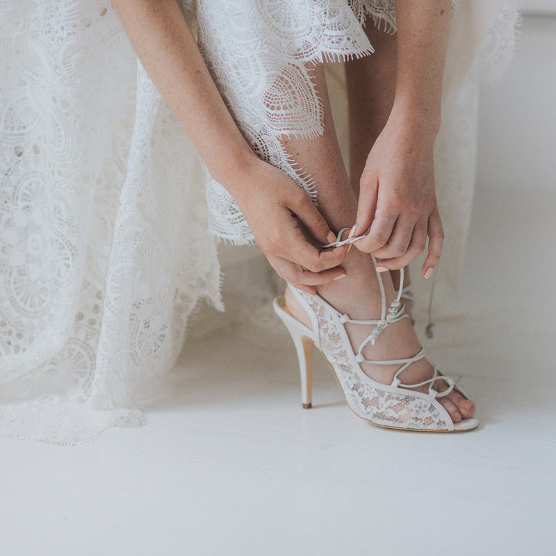 Tania vintage-inspired lace up sandals - Liberty in Love