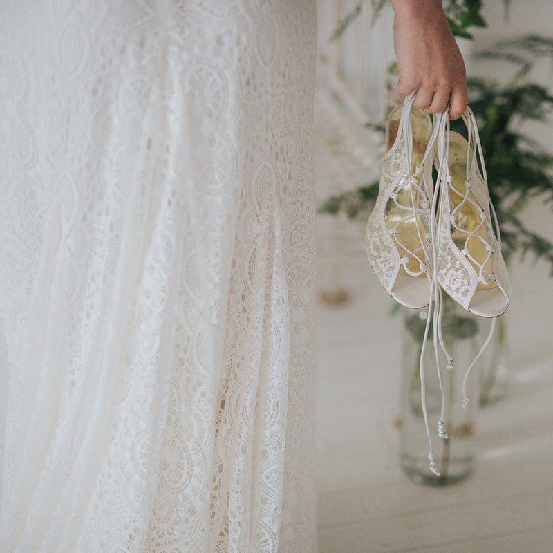 Tania vintage-inspired lace up sandals - Liberty in Love