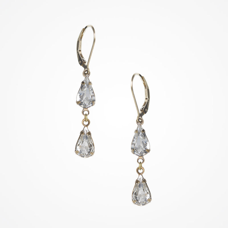 Tansy pear-cut crystal droplet earrings - Liberty in Love