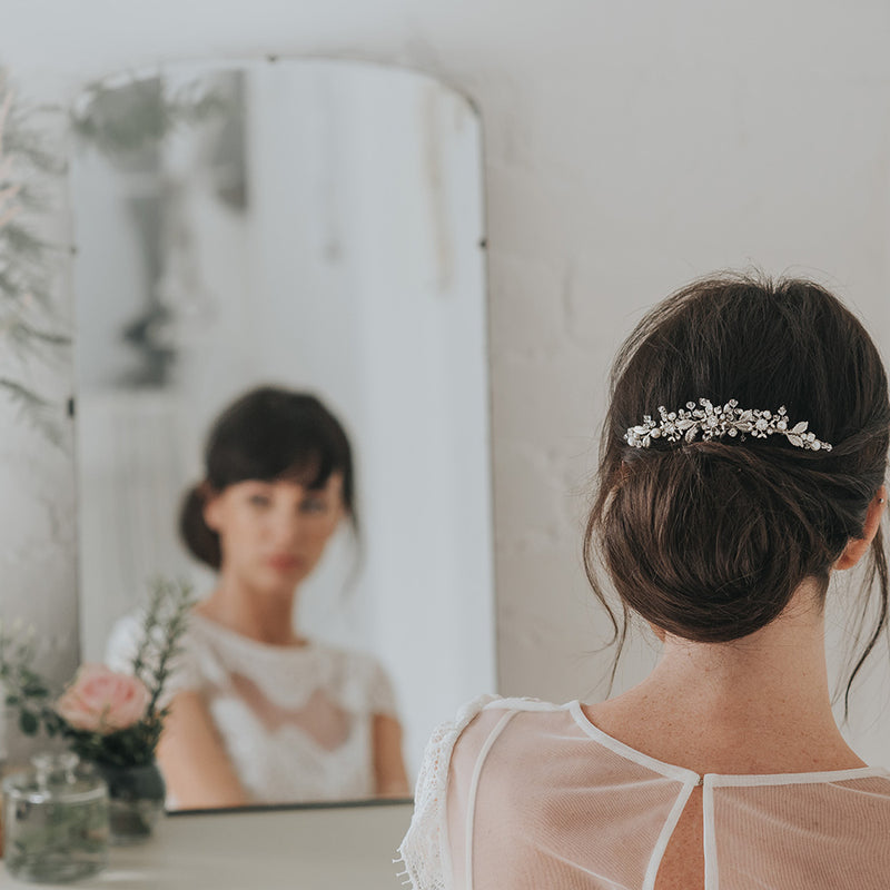 Tanya crystal and pearl embellished hair comb - Liberty in Love