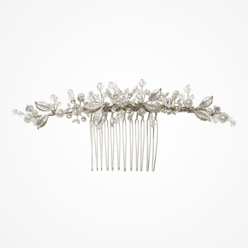 Tanya crystal and pearl embellished hair comb - Liberty in Love