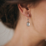 Tempest rose gold deco droplet earrings - Liberty in Love