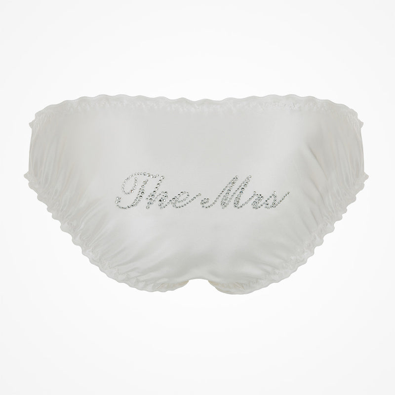 The Mrs' bridal knickers (pale ivory silk)