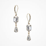 Tia emerald-cut crystal droplet earrings - Liberty in Love