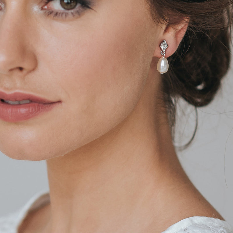 Tiffany pearl drop earrings - Liberty in Love