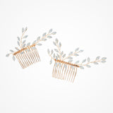 Tula opaline crystal sprays gold hair combs - Liberty in Love