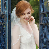 Tulip floral embroidered tulle veil - Liberty in Love