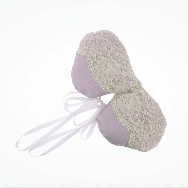 Ella lilac vintage lace silk dupion eye mask - Liberty in Love