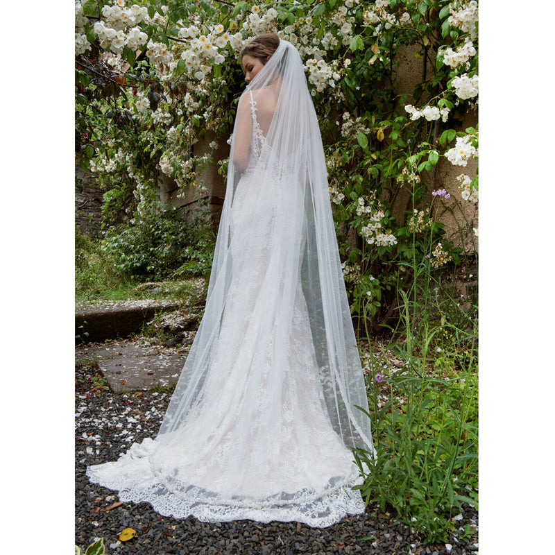 Upminster pearl and crystal edged tulle veil - Liberty in Love