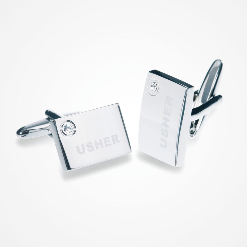 Usher crystal detail cufflinks - Liberty in Love