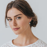 Valentina square cut CZ drop earrings (silver) - Liberty in Love