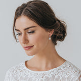 Valentina square cut CZ drop earrings (silver) - Liberty in Love