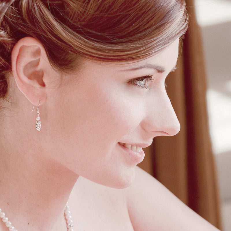 Vanessa pearl and rhinestone earrings - Liberty in Love