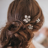 Vashti crystal embellished blossoms hair pins - Liberty in Love