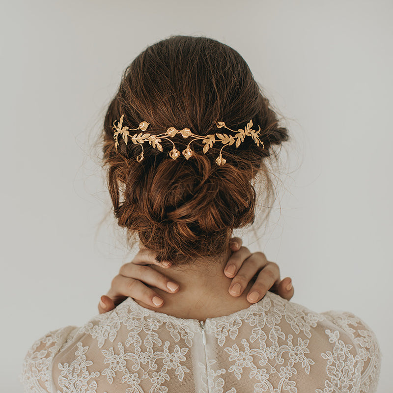 Vega gilded leaves headpiece - Liberty in Love