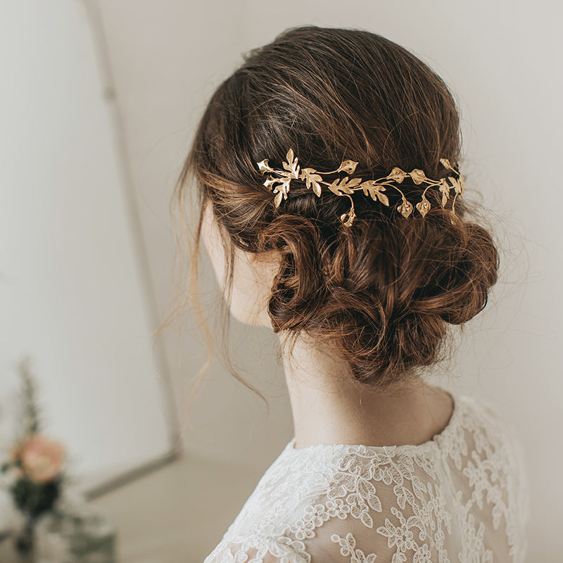 Vega gilded leaves headpiece - Liberty in Love