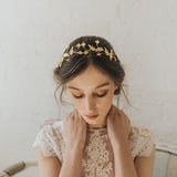 Vega gilded leaves headpiece - Liberty in Love
