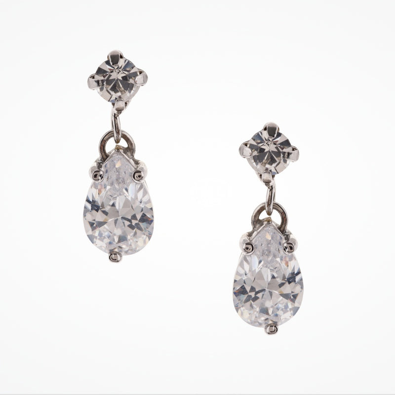 Veil crystal teardrop earrings - Liberty in Love