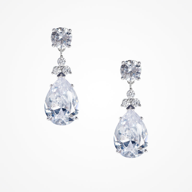 Velvet floral crystal teardrop earrings - Liberty in Love