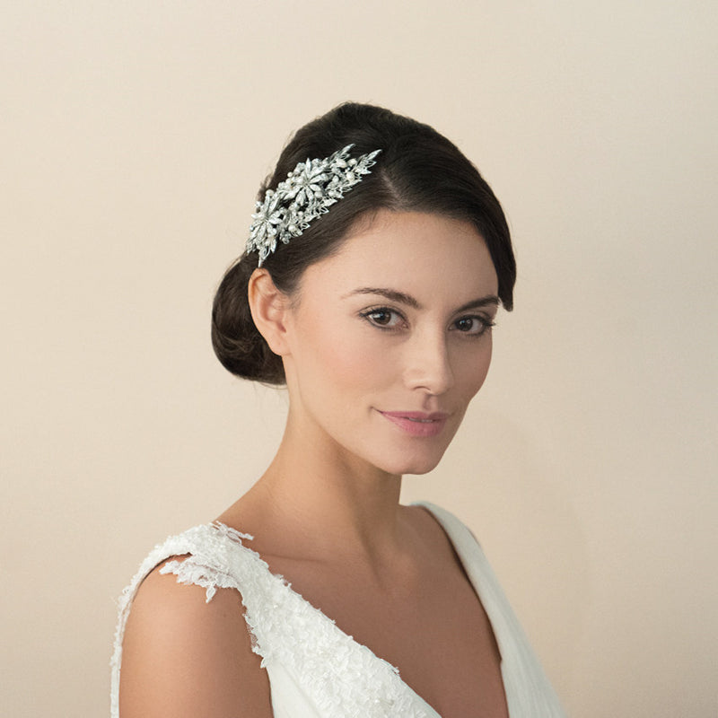 Venetia crystal duo of blossoms hair comb - Liberty in Love