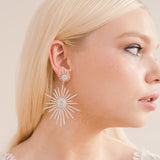 Venus starburst crystal bridal statement earrings - Liberty in Love