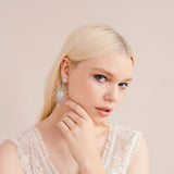 Venus starburst crystal bridal statement earrings - Liberty in Love
