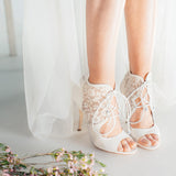 Victoria vintage-inspired lace-up booties - Liberty in Love