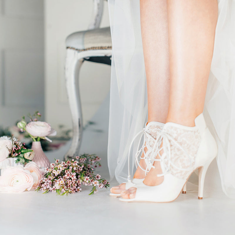Victoria vintage-inspired lace-up booties - Liberty in Love