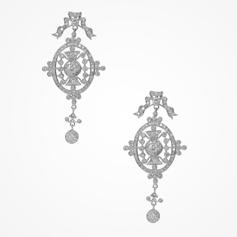 Victoria antique-inspired filigree long drop earrings - Liberty in Love