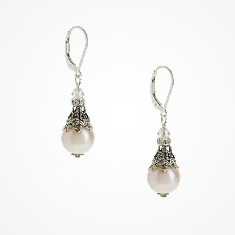 Matilda vintage inspired filigree pearl earrings - Liberty in Love