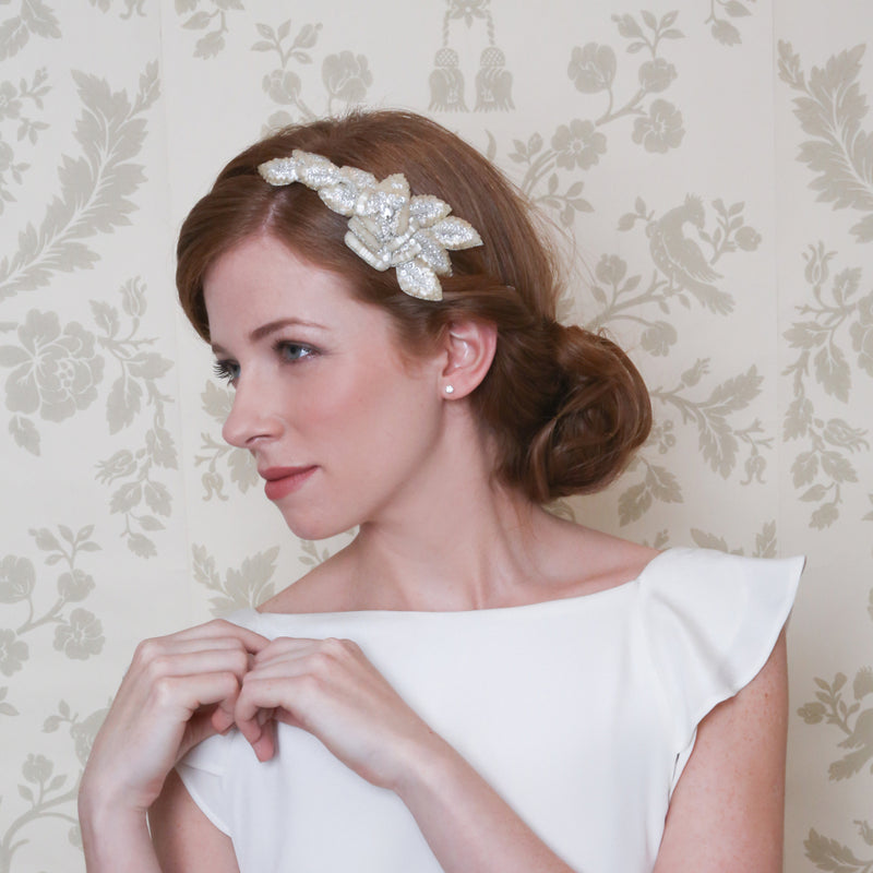 Vintage rose sweep headdress - Liberty in Love