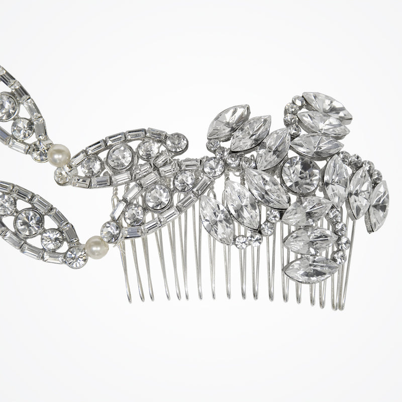 Vintage hollywood enchantment bridal brow headpiece - Liberty in Love