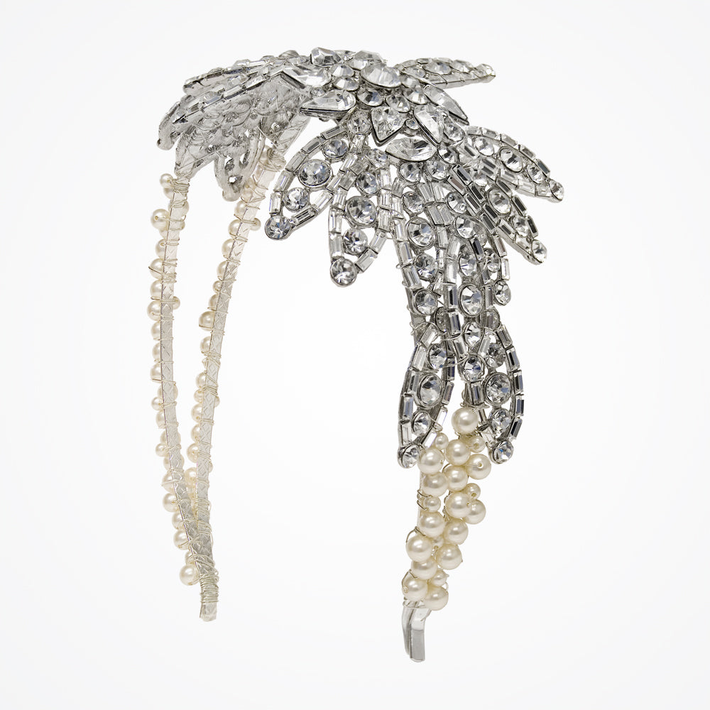 Vintage hollywood heavily decorated headband
