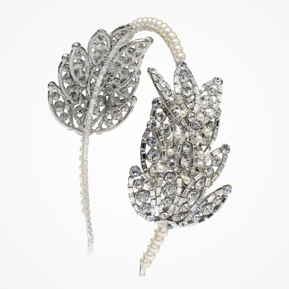 Vintage hollywood swan lake bridal headband